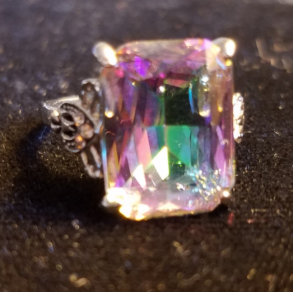 Mystic topaz ring silver  sz. 6 - Picture 2 of 8